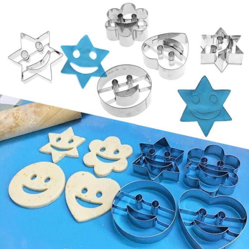 Cookie mold DIY tool for making smiling cookies, cakes, and other treats, made from high-quality stainless steel.