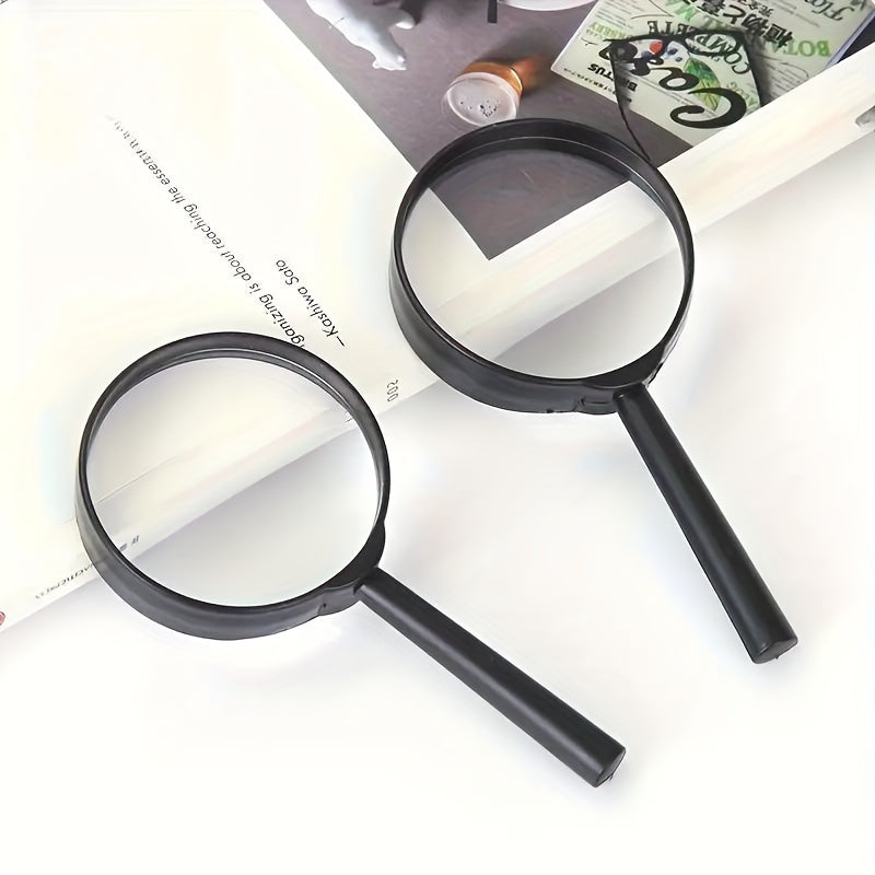 3-Pack Handheld Magnifying Glass Set with 5X Magnification and HD Lens for reading, suitable for seniors, office workers, and students. Portable and uncharged, no need for batteries.