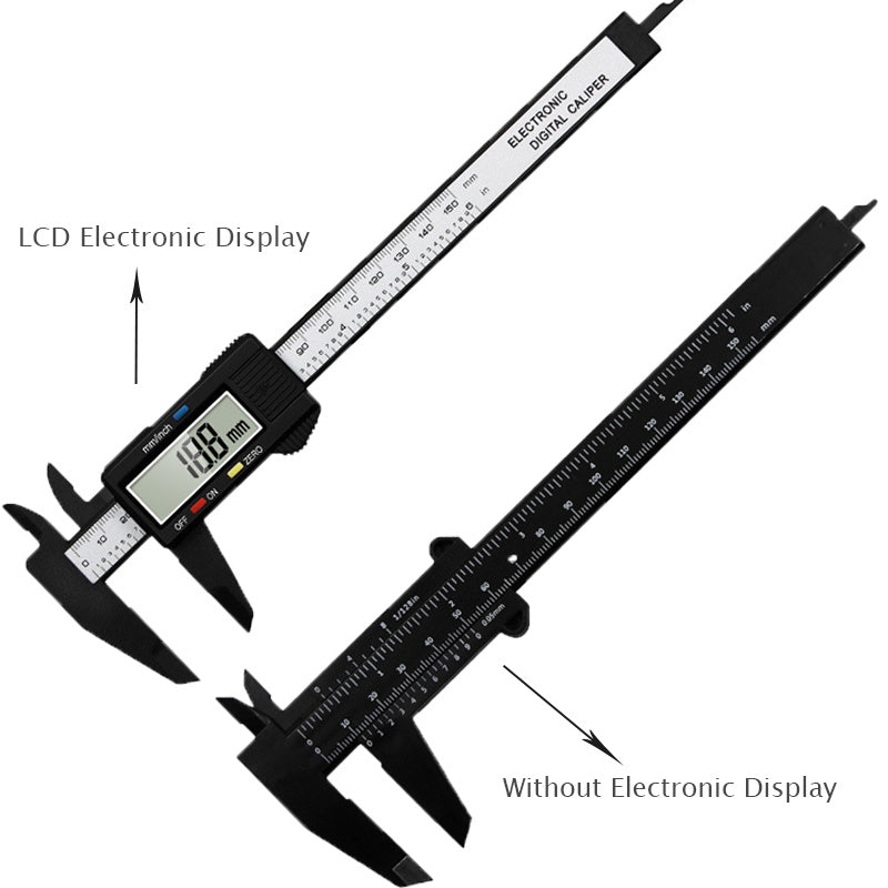 150mm Electronic Digital Caliper with Carbon Fiber Dial Vernier, Micrometer Measuring Tool.