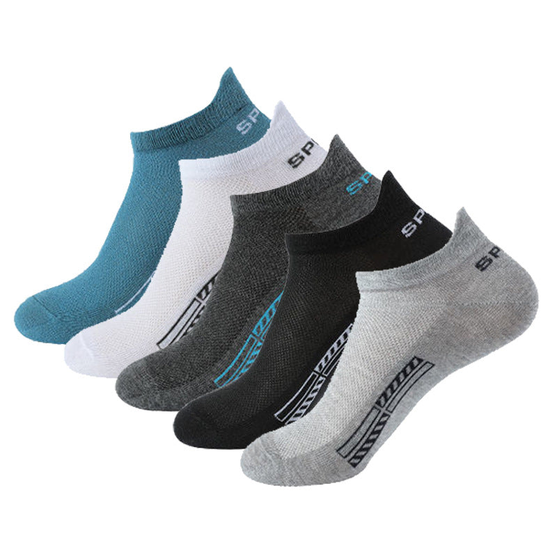 5 pairs of men's ankle socks - ultra-soft, breathable, and moisture-wicking for summer, boat, and casual wear.