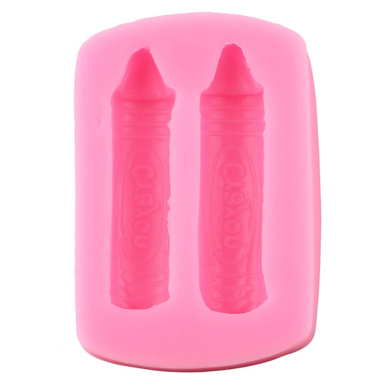 Bestseller: Silicone Crayon Mold for Kids - BPA-Free Fondant and Chocolate Decorating Tools, Reusable Non-Stick Candy Clay Molds in Pink, Silicone Baking Molds