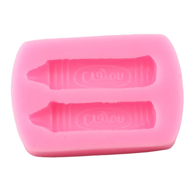 Bestseller: Silicone Crayon Mold for Kids - BPA-Free Fondant and Chocolate Decorating Tools, Reusable Non-Stick Candy Clay Molds in Pink, Silicone Baking Molds