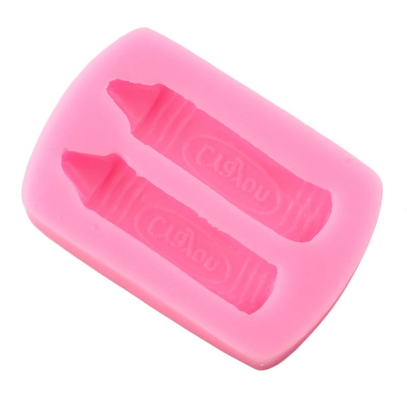 Bestseller: Silicone Crayon Mold for Kids - BPA-Free Fondant and Chocolate Decorating Tools, Reusable Non-Stick Candy Clay Molds in Pink, Silicone Baking Molds