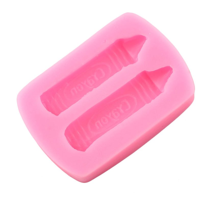 Bestseller: Silicone Crayon Mold for Kids - BPA-Free Fondant and Chocolate Decorating Tools, Reusable Non-Stick Candy Clay Molds in Pink, Silicone Baking Molds