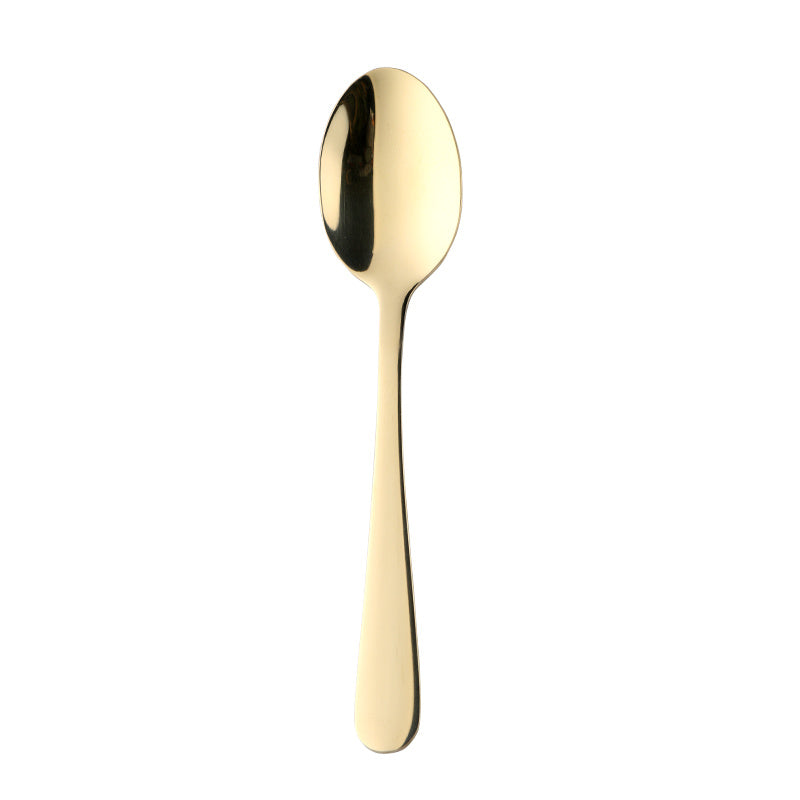 Luxurious colorful mini tea spoon made of 18/10 stainless steel, with a rose gold and silver finish. Perfect for parties and elegant dining settings.