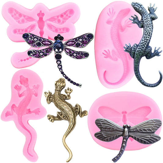 Gecko Lizard Silicone Fondant Mold - Perfect for DIY Cake Decorating and Baking Essentials