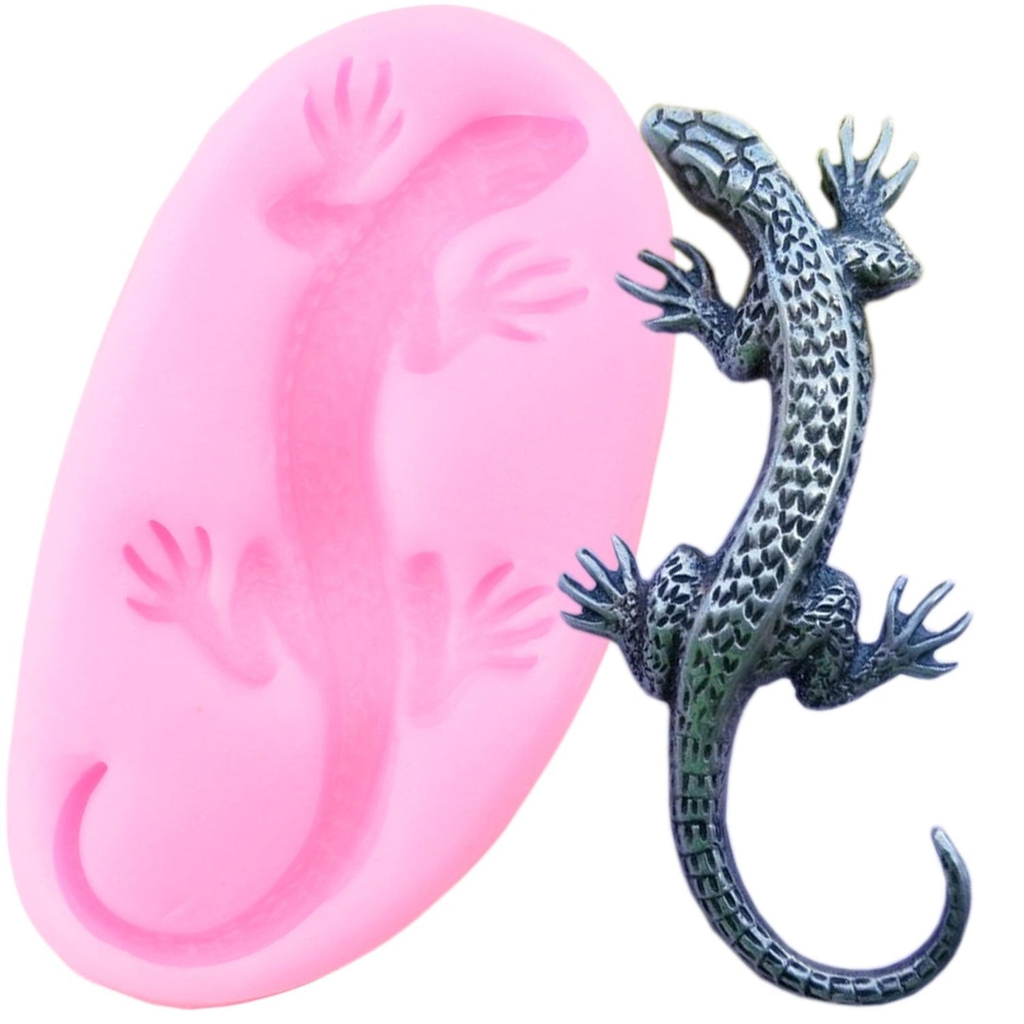 Gecko Lizard Silicone Fondant Mold - Perfect for DIY Cake Decorating and Baking Essentials