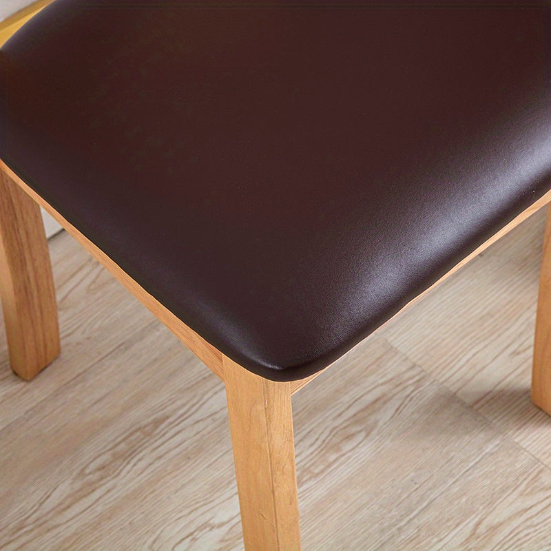 Waterproof PU leather seat cover for dining room chairs.