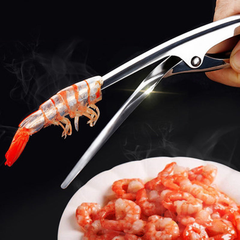 One unit of Stainless Steel Shrimp Peeler Tong, perfect for peeling prawns and crayfish. This portable shrimp opener also works as a lobster remover peel in your kitchen. A versatile seafood tool that is a must-have in your collection of kitchen gadgets