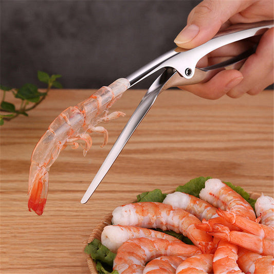 One unit of Stainless Steel Shrimp Peeler Tong, perfect for peeling prawns and crayfish. This portable shrimp opener also works as a lobster remover peel in your kitchen. A versatile seafood tool that is a must-have in your collection of kitchen gadgets