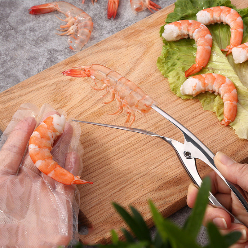 One unit of Stainless Steel Shrimp Peeler Tong, perfect for peeling prawns and crayfish. This portable shrimp opener also works as a lobster remover peel in your kitchen. A versatile seafood tool that is a must-have in your collection of kitchen gadgets