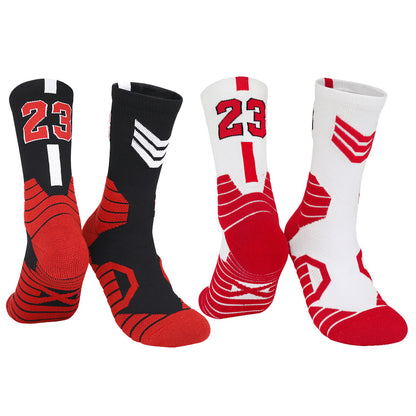 23 pairs of professional Thick Padded Basketball Athletic sport socks for men and women.