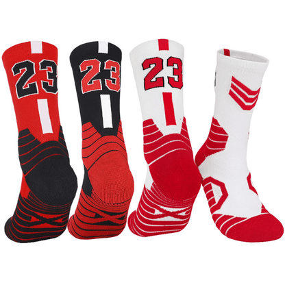 23 pairs of professional Thick Padded Basketball Athletic sport socks for men and women.