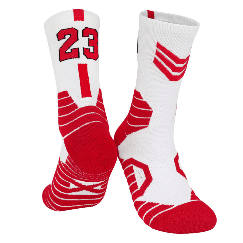 23 pairs of professional Thick Padded Basketball Athletic sport socks for men and women.