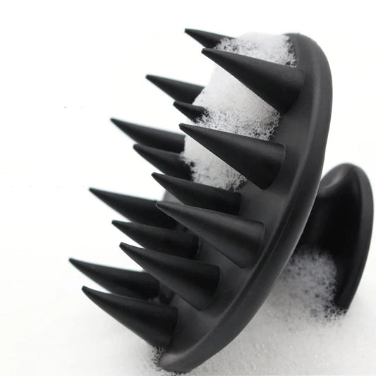 Silicone scalp massager brush for hair care, mold-free.