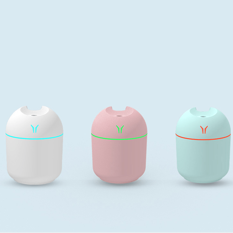 Cute air humidifier with night light, cold mist for bedroom, home, car, plants, purifier, room freshener.