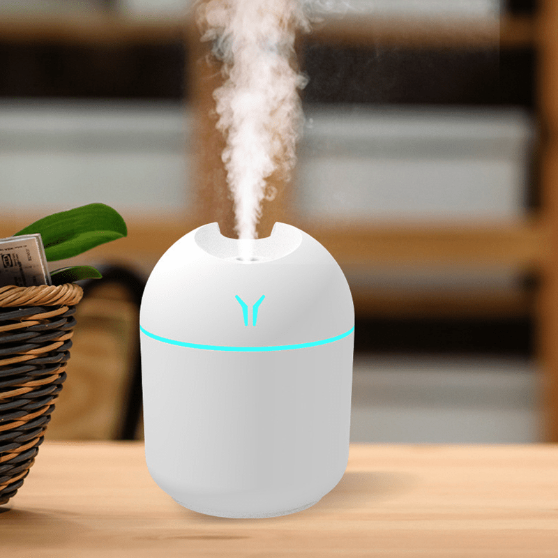 Cute air humidifier with night light, cold mist for bedroom, home, car, plants, purifier, room freshener.