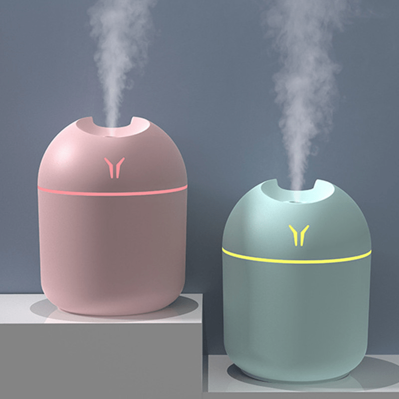 Cute air humidifier with night light, cold mist for bedroom, home, car, plants, purifier, room freshener.