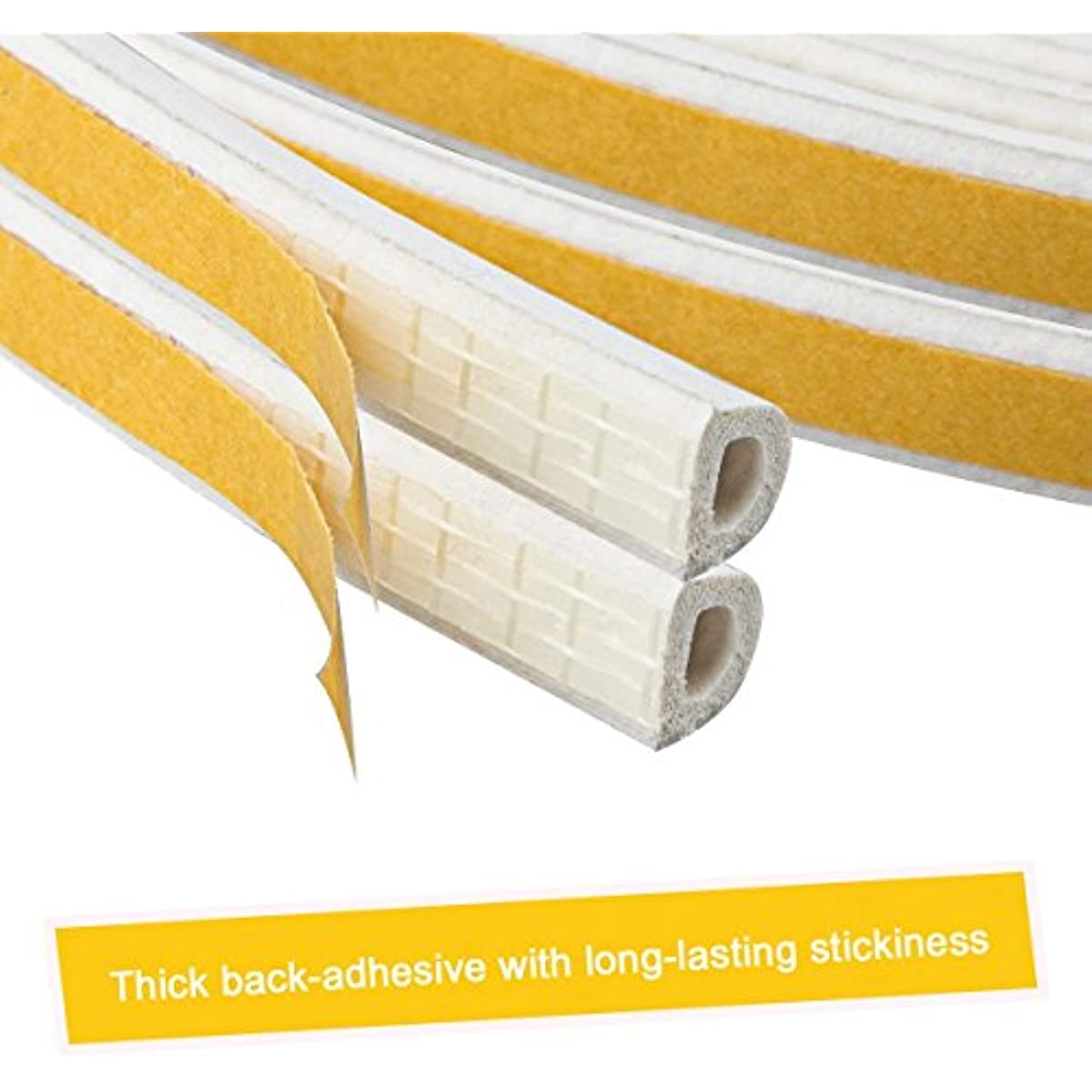 10.06m JABUKOSU Rubber Weather Stripping for Doors and Windows, Self-Adhesive Insulation Seal Strip, Fire Rated 90 Minutes, Weatherproofing with Collision Avoidance