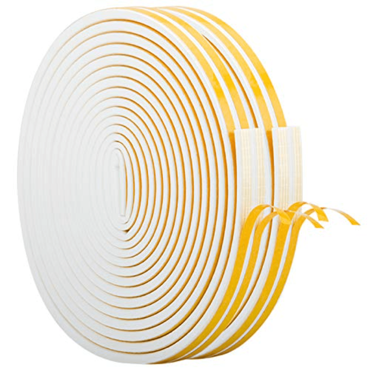 10.06m JABUKOSU Rubber Weather Stripping for Doors and Windows, Self-Adhesive Insulation Seal Strip, Fire Rated 90 Minutes, Weatherproofing with Collision Avoidance