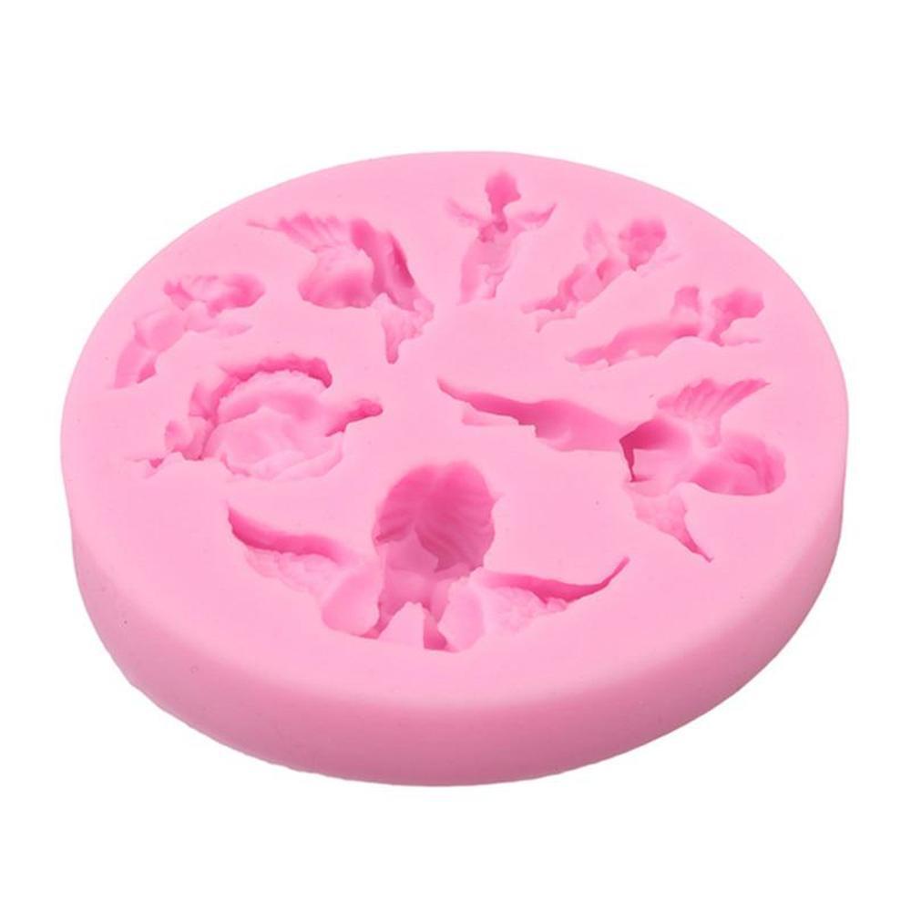 Angel-shaped silicone mold for making 3D fondant, DIY pudding, chocolate candies, desserts, gummy candies, cupcakes, handmade soaps, ice cubes, ice cream. A must-have for cake decorating, baking, and kitchen items.