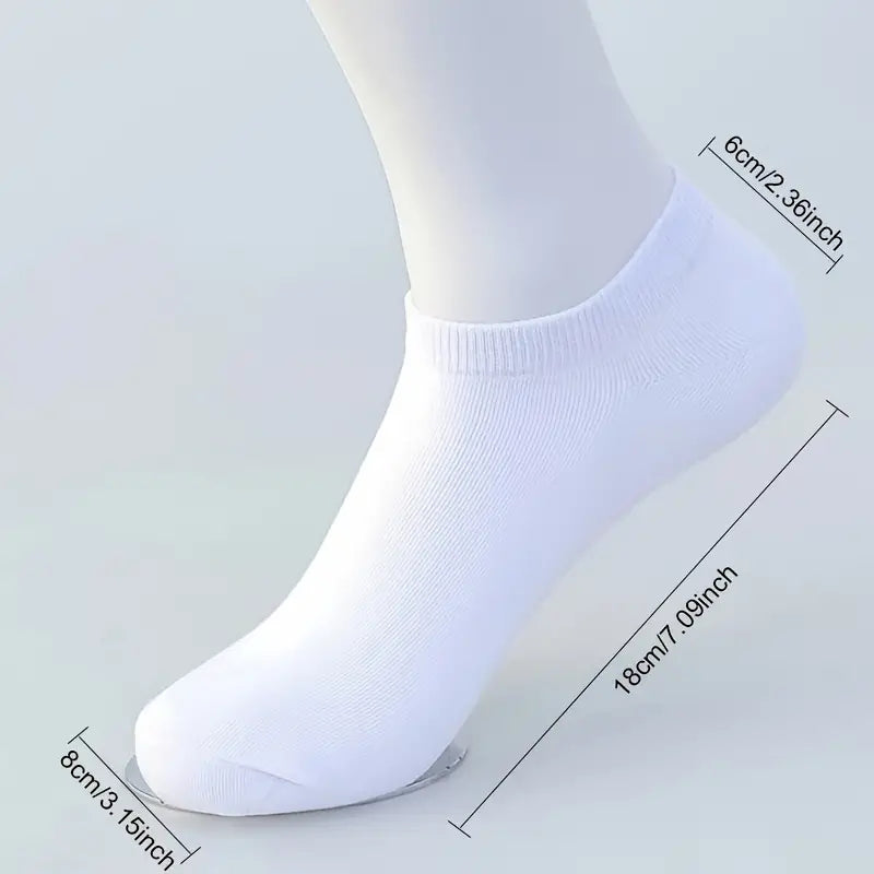 10 pairs of comfortable and breathable men and women ankle socks for spring and summer.