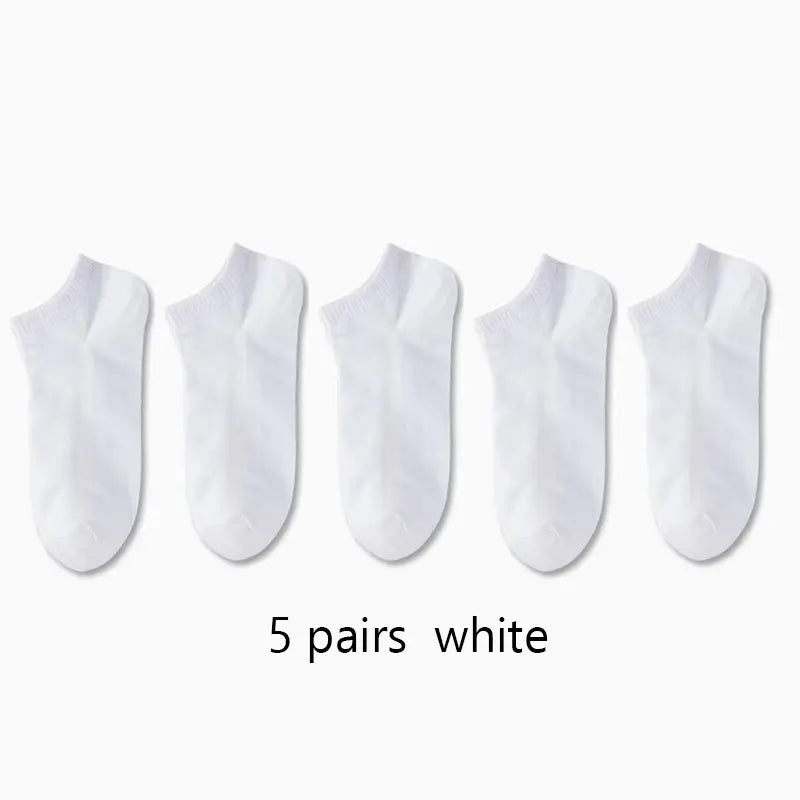 10 pairs of comfortable and breathable men and women ankle socks for spring and summer.