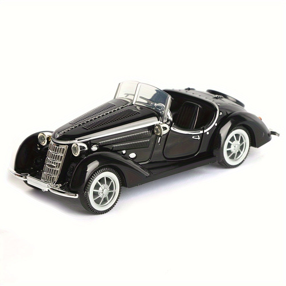 Vintage alloy diecast vehicle model set in 1:32 scale with push & go mechanism, child-friendly design, perfect for boys aged 3-6. Battery-free and gift-ready, ideal for winter.