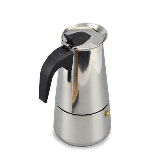 Stainless Steel Moka Coffee Pot - Make Espresso Anywhere with Italian Stovetop Filter - Choose from 2, 4, 6, or 9 Cup Sizes - No Electricity Required - Portable and Perfect for Baristas