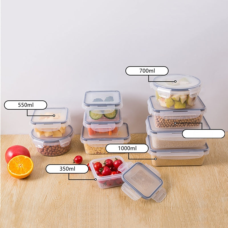 Set of 3 Airtight Food Storage Containers with Lids - Clear Containers Seal in Freshness for Cereal, Rice, Pasta, Tea, Nuts, and Coffee Beans - Moisture-Proof Plastic Tanks for Preserving Food in the Kitchen