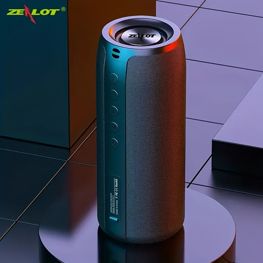 The ZEALOT S51 20W Wireless Speaker is a portable dual speaker system with bass boost, TWS support, and an 1800mAh battery for 8 hours of stereo gaming. It features USB Type-C charging