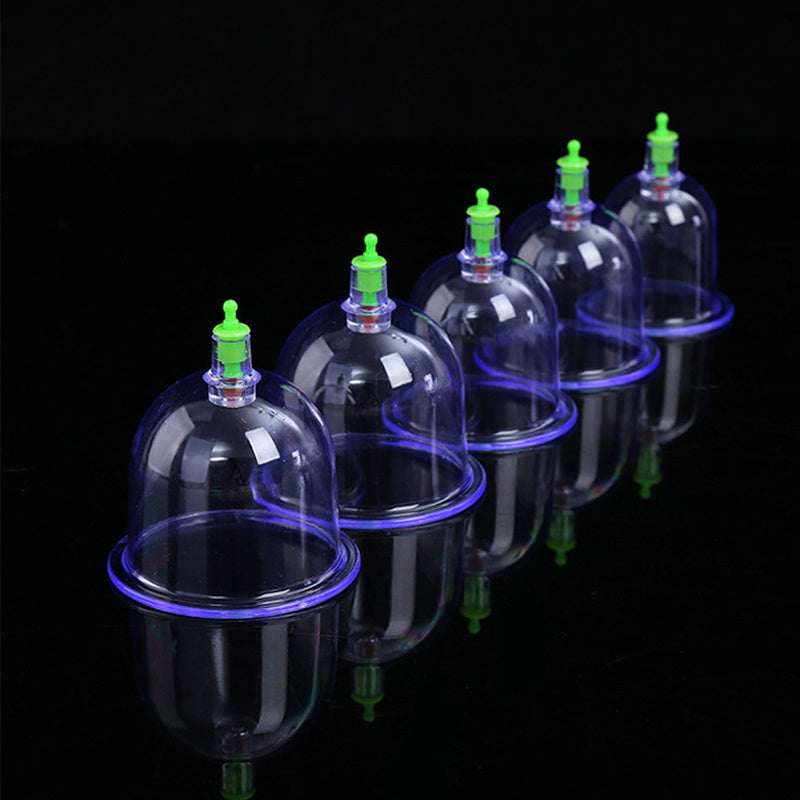 12-piece household cupping set for relaxation and health care with vacuum suction pump and ABS thick cups for acupuncture massage.