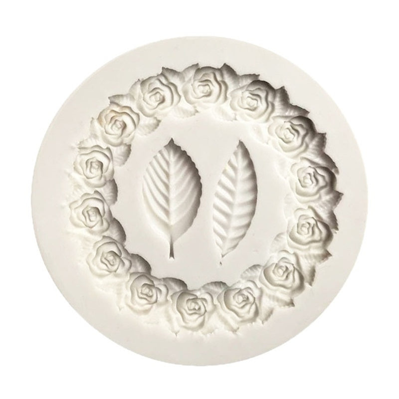 Silicone Rose Wreath Chocolate Mold - Create Beautiful DIY Cakes with Flower Shape Candy - Perfect for Baking and Decorating - Fondant Mold for Kitchen Gadgets and Accessories