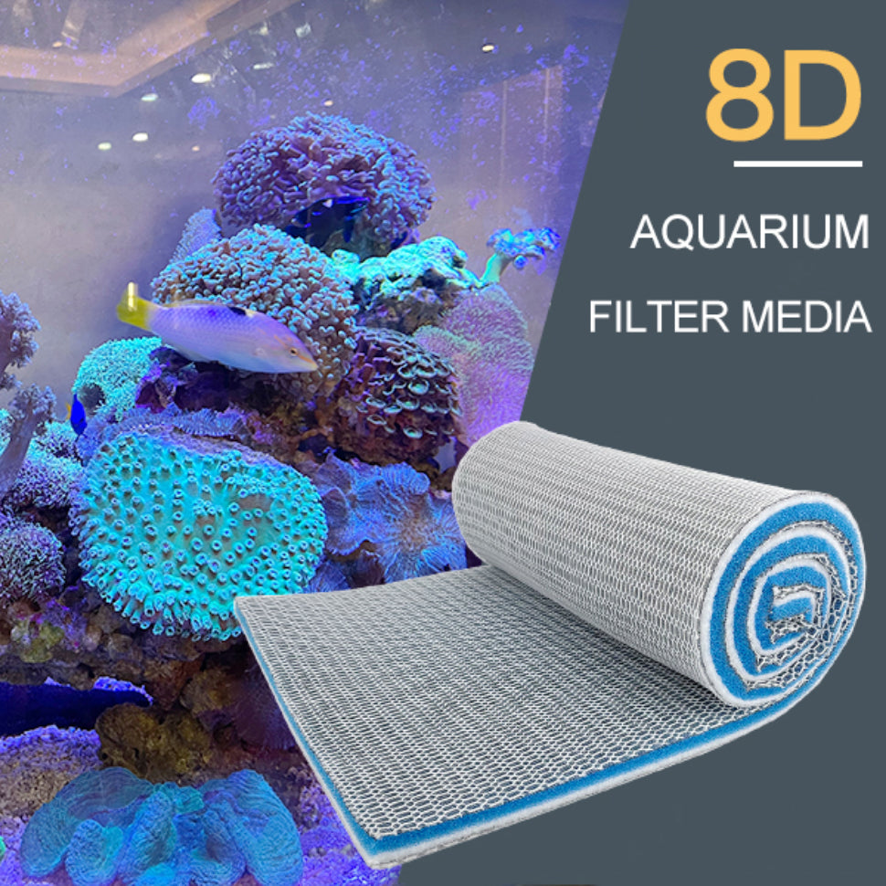 Upgraded 8-layer filter pads for fish tank and pond aquariums