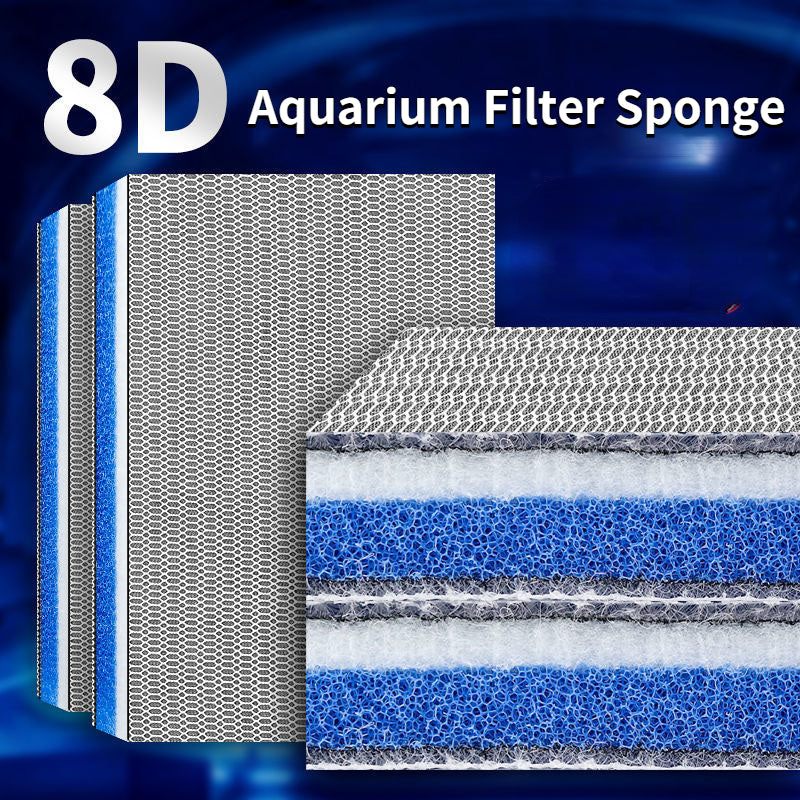 Upgraded 8-layer filter pads for fish tank and pond aquariums