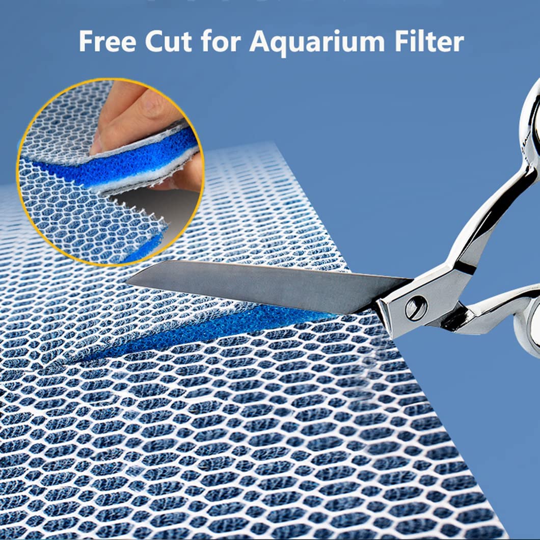 Upgraded 8-layer filter pads for fish tank and pond aquariums