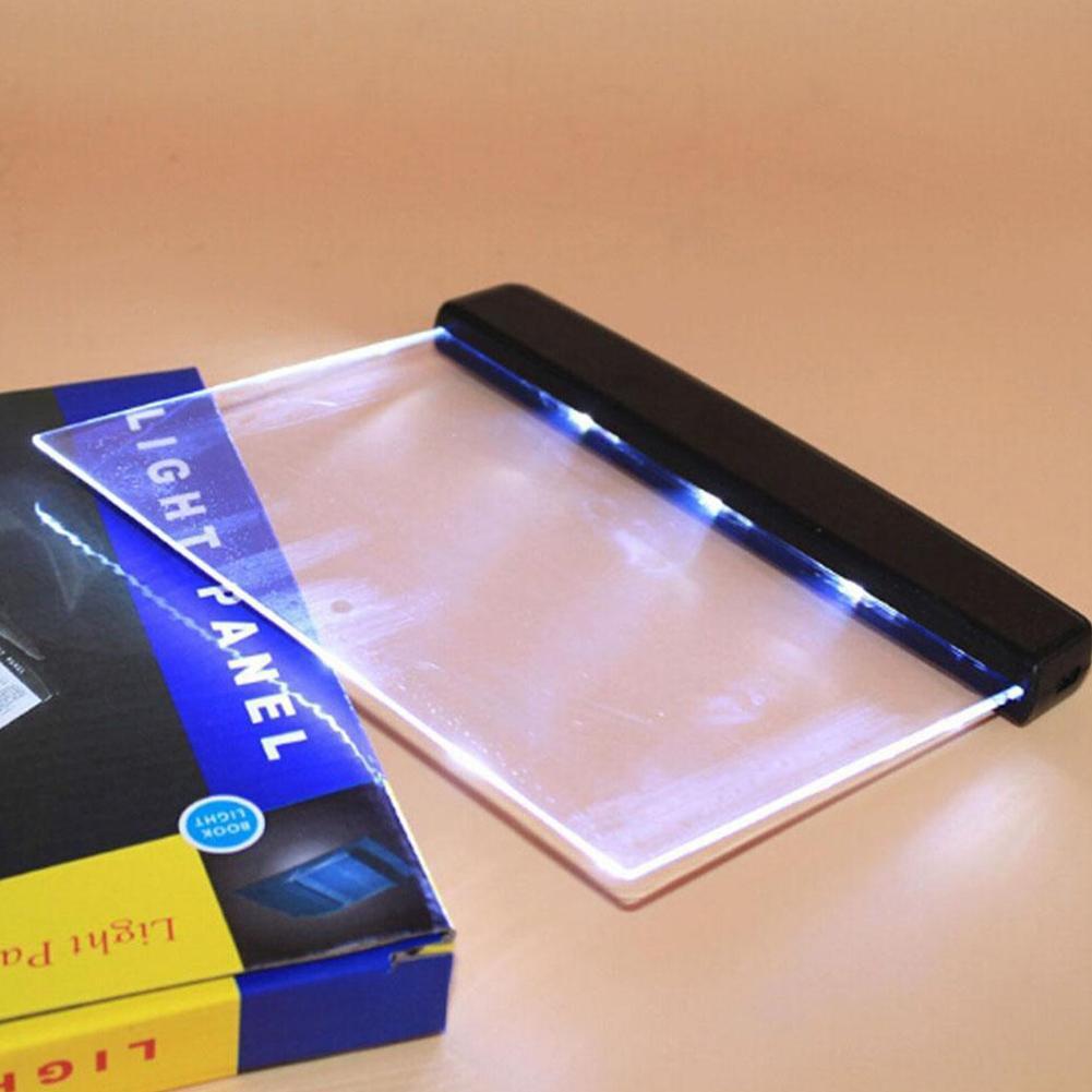 Portable LED Book Light with Eye-Care Technology - Battery-Powered, Flat Panel Bookmark Lamp for Travel & Night Readers, Great for Bed, Car, or Study.