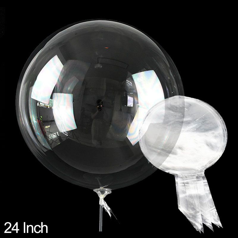 Transparent Bobo Bubble Balloon (10pcs, 60.96cm) for Wedding, Birthday, Baby Shower, or Holiday Parties. Great for decorations and gifts.