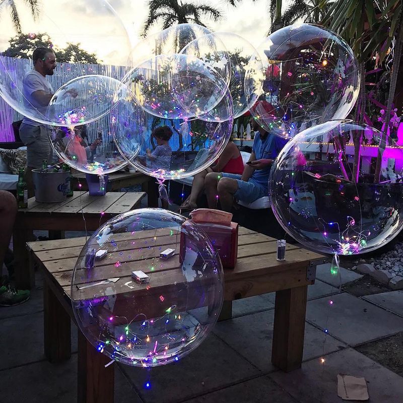 Transparent Bobo Bubble Balloon (10pcs, 60.96cm) for Wedding, Birthday, Baby Shower, or Holiday Parties. Great for decorations and gifts.