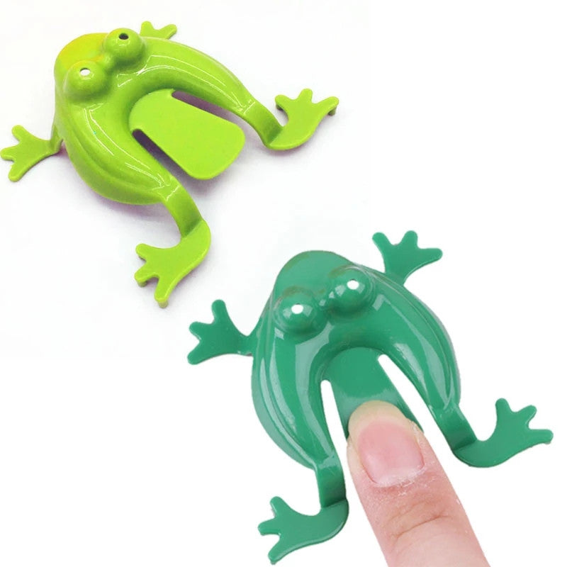 20 FunBounce Fidget Jumping Frogs: Plastic Stress Relief Toys for Kids, Ideal Holiday Party Favors, No Electricity Required, Featherless