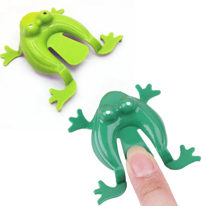 20 FunBounce Fidget Jumping Frogs: Plastic Stress Relief Toys for Kids, Ideal Holiday Party Favors, No Electricity Required, Featherless