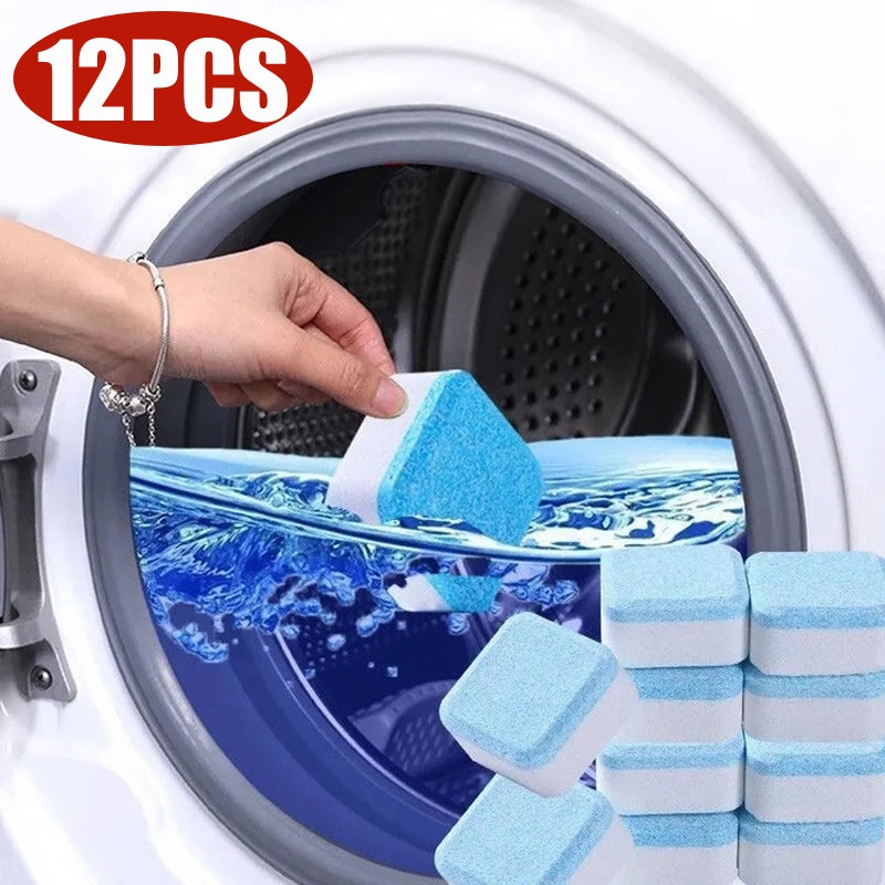 12pcs cleaner tablets for washing machine water tank; deodorant household cleaning tool