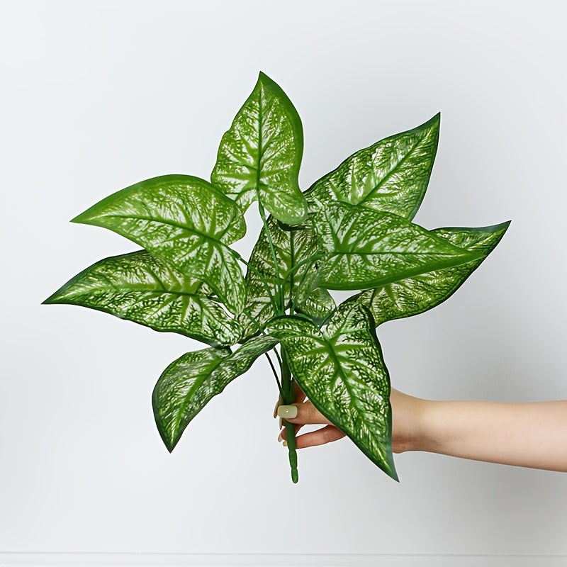 Artificial plant with stem and leaves for home decor