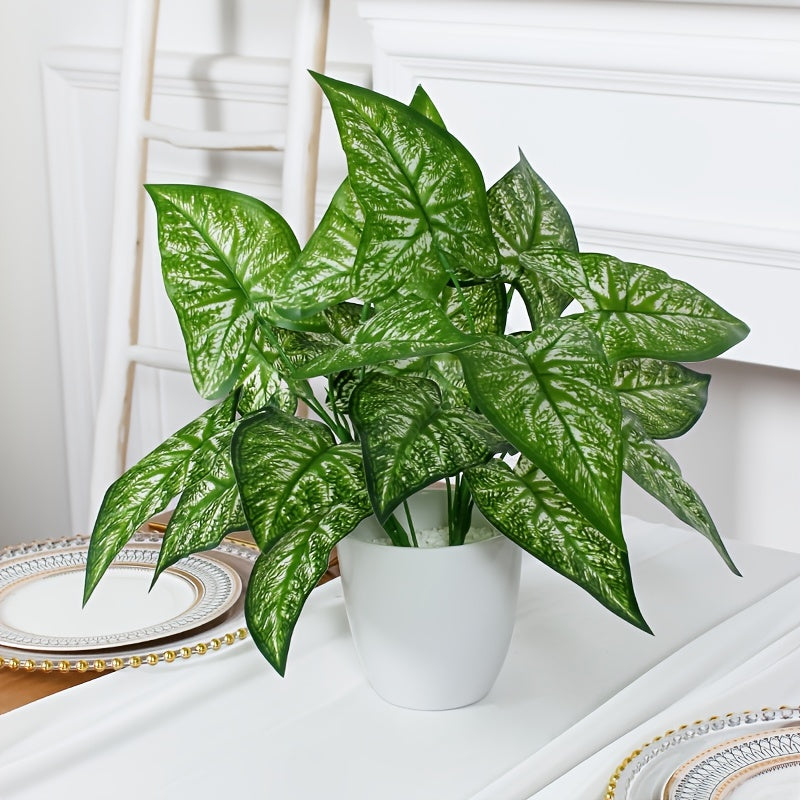 Artificial plant with stem and leaves for home decor