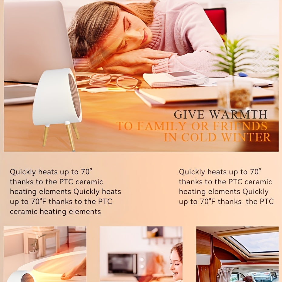 The GAIATOP Heater is a fast-heating, energy-saving indoor space heater with dumping and overheating protection features, perfect for use in the office, home, or bedroom.