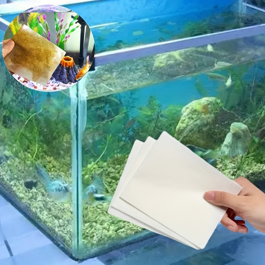 Color-absorbing sheet for fish tanks, removes yellow and green stains, filters fish manure, and purifies water.