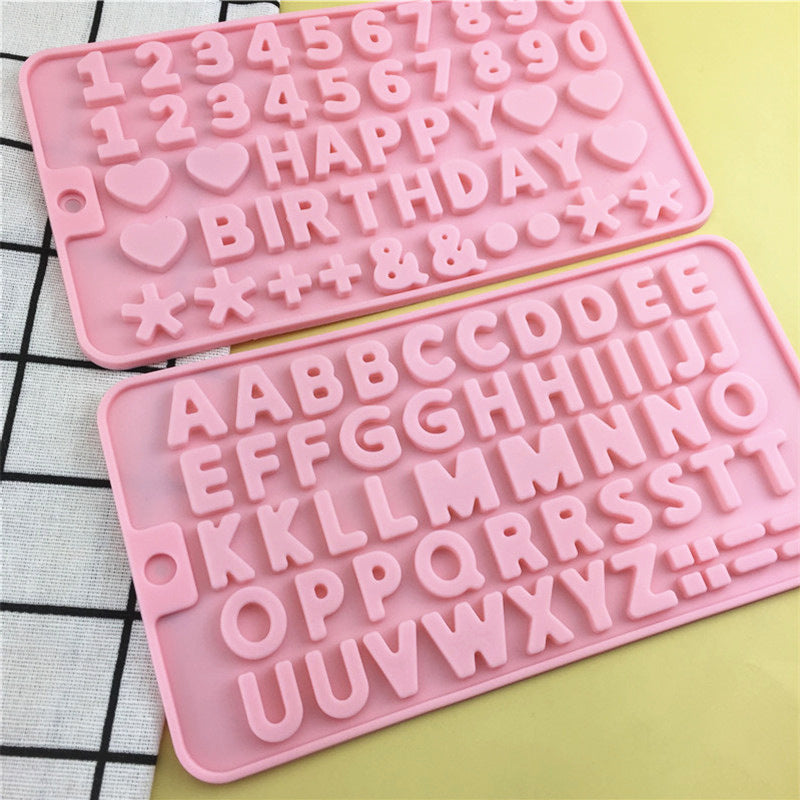 1 piece of Silicone Alphanumeric Chocolate Mold for Candy, Fondant, and Baking in 3D design - Featuring English Alphabet and Numbers - Essential Kitchen Tool for Making Sweets and Treats