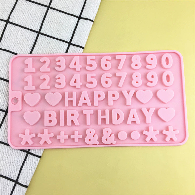 1 piece of Silicone Alphanumeric Chocolate Mold for Candy, Fondant, and Baking in 3D design - Featuring English Alphabet and Numbers - Essential Kitchen Tool for Making Sweets and Treats