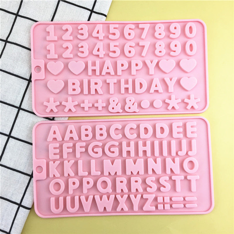 1 piece of Silicone Alphanumeric Chocolate Mold for Candy, Fondant, and Baking in 3D design - Featuring English Alphabet and Numbers - Essential Kitchen Tool for Making Sweets and Treats