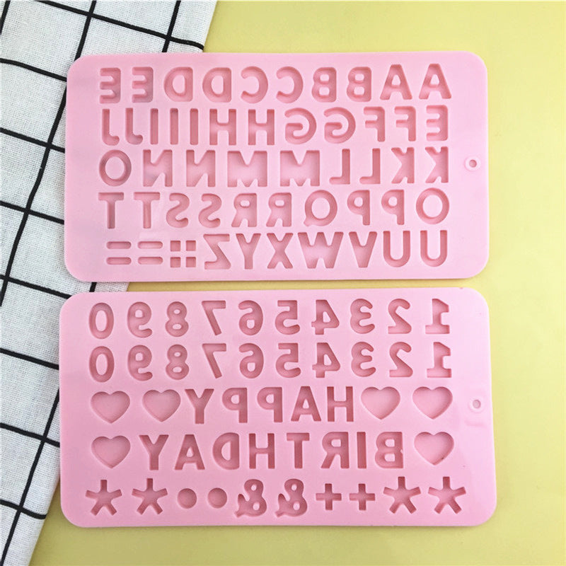 1 piece of Silicone Alphanumeric Chocolate Mold for Candy, Fondant, and Baking in 3D design - Featuring English Alphabet and Numbers - Essential Kitchen Tool for Making Sweets and Treats